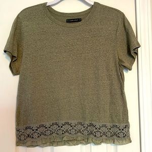 Tee with crochet detail